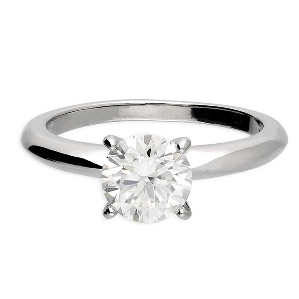 Silver Solitaire Moissanite Ring 2272