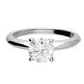 Silver Solitaire Moissanite Ring 2272