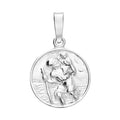 Silver Small Plain St Christopher Pendant 12414