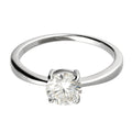 Silver Solitaire Moissanite Ring 10844