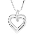Sterling Silver 16-18" Double Heart Necklace CE-H6734/S