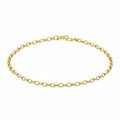 9ct Yellow Gold 19cm/7.5" Hollow Diamond-Cut Oval Belcher Bracelet 10281