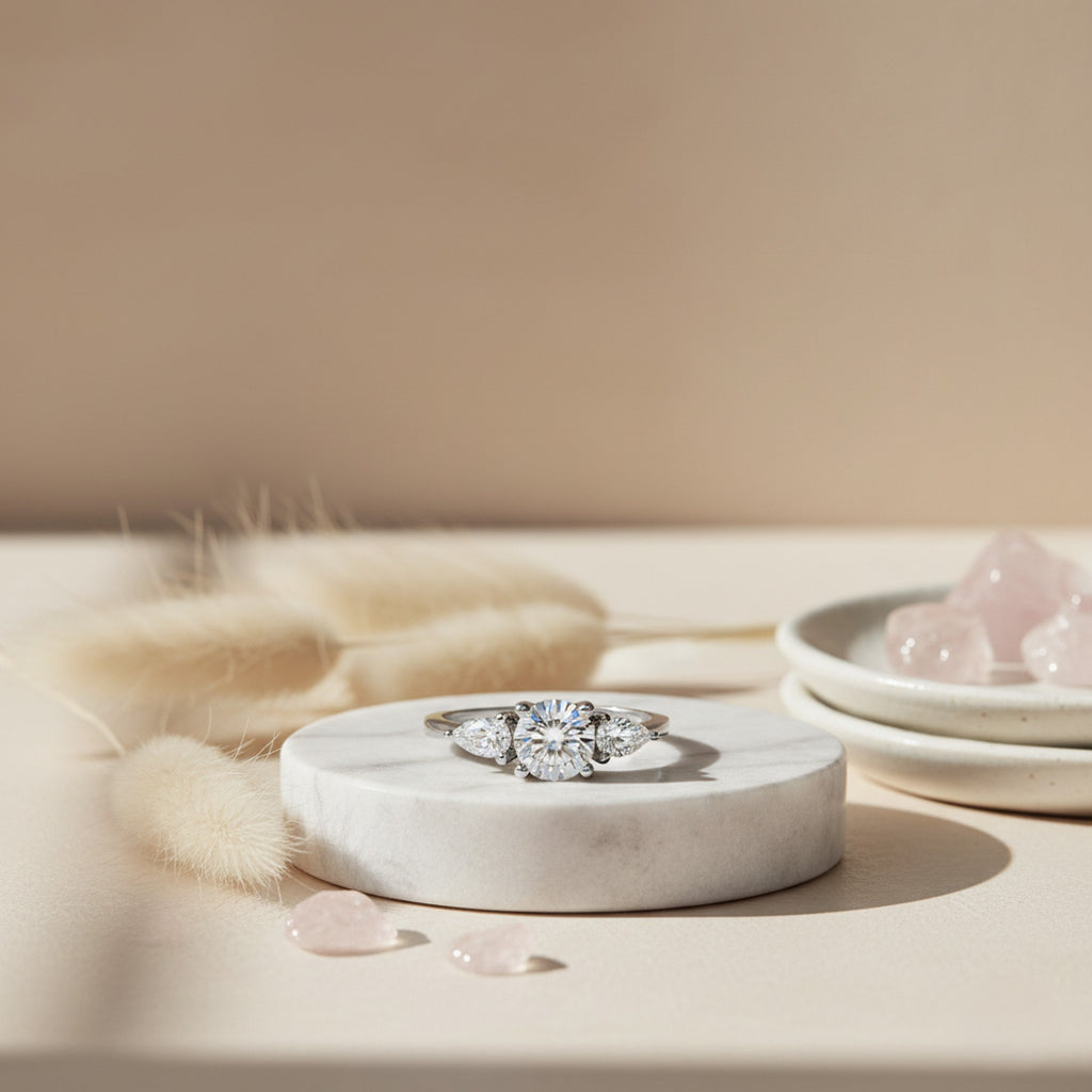 9ct White Gold Three-Stone CZ Ring IB-5.84.7691