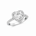 9ct White Gold Pave CZ Heart Ring IB-5.84.8511