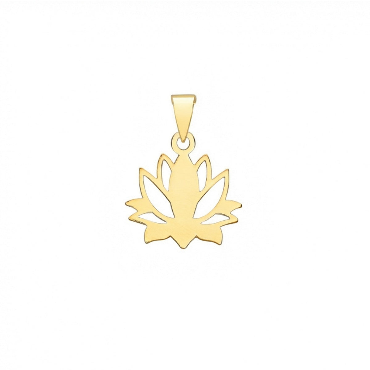 9ct Yellow Gold Lotus Pendant 4779