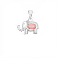 Silver Pink Elephant Pendant 13141