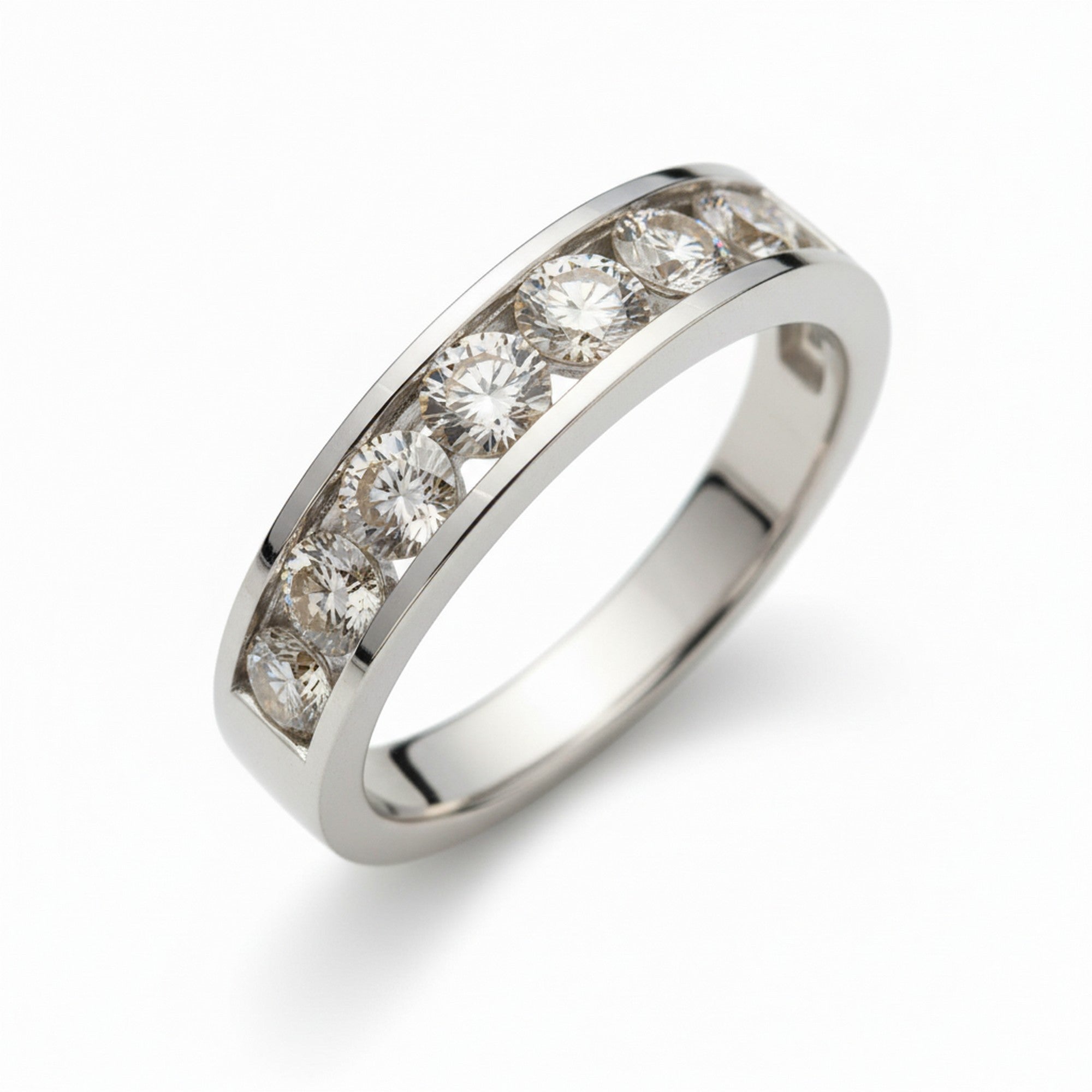 9ct Yellow Gold and Diamond 1.50ct Half Eternity Ring LNW10150A