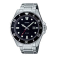 Casio Gents Quartz Black Resin Strap Watch MDV-107-1A1VEF