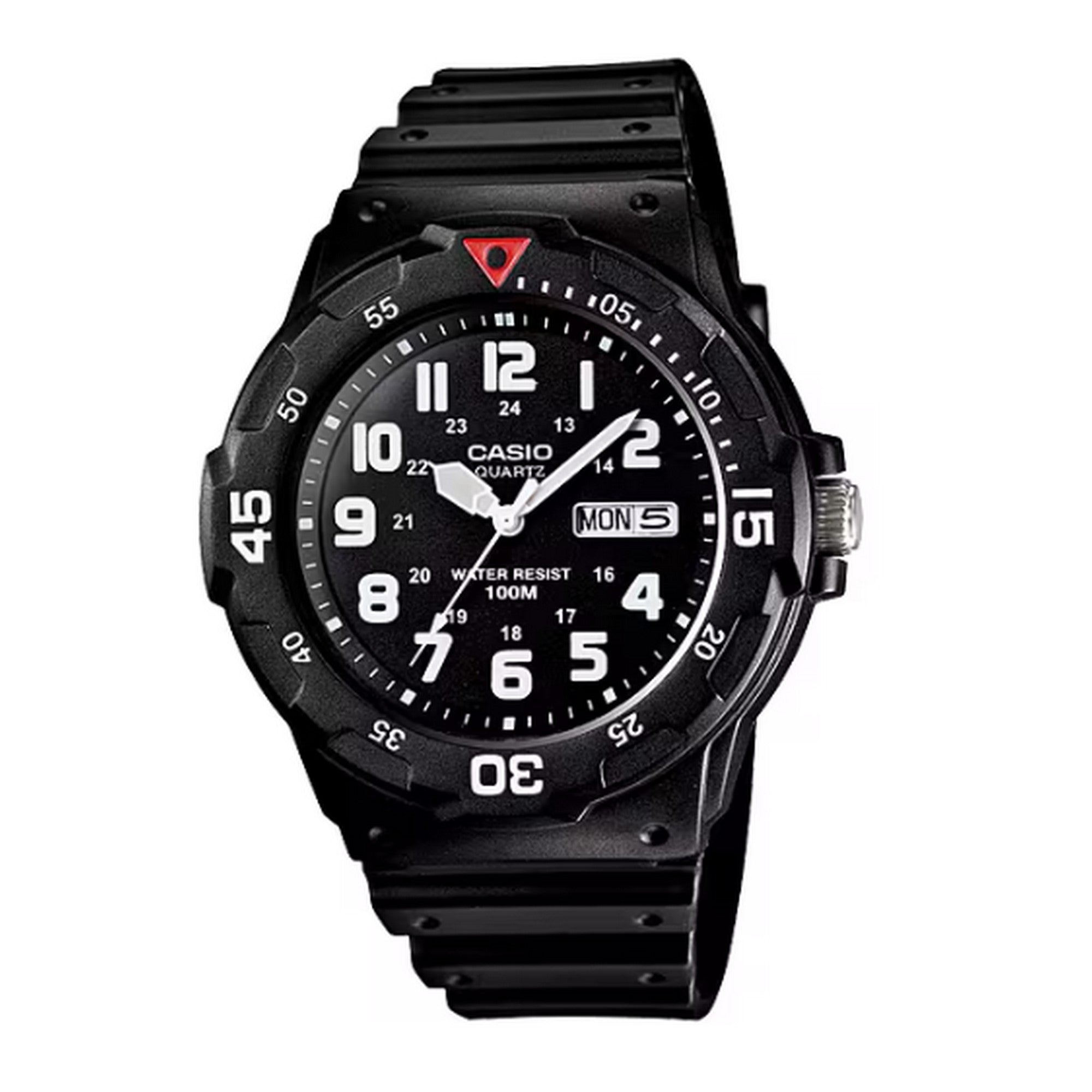 Casio Gents Quartz Black Resin Strap Watch MRW-200H-1BVES