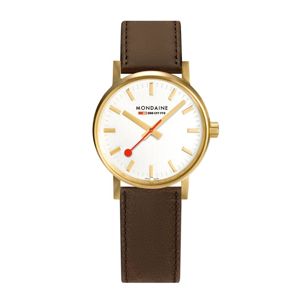Mondaine 30mm Leather Strap Watch - MSE.30112.LG