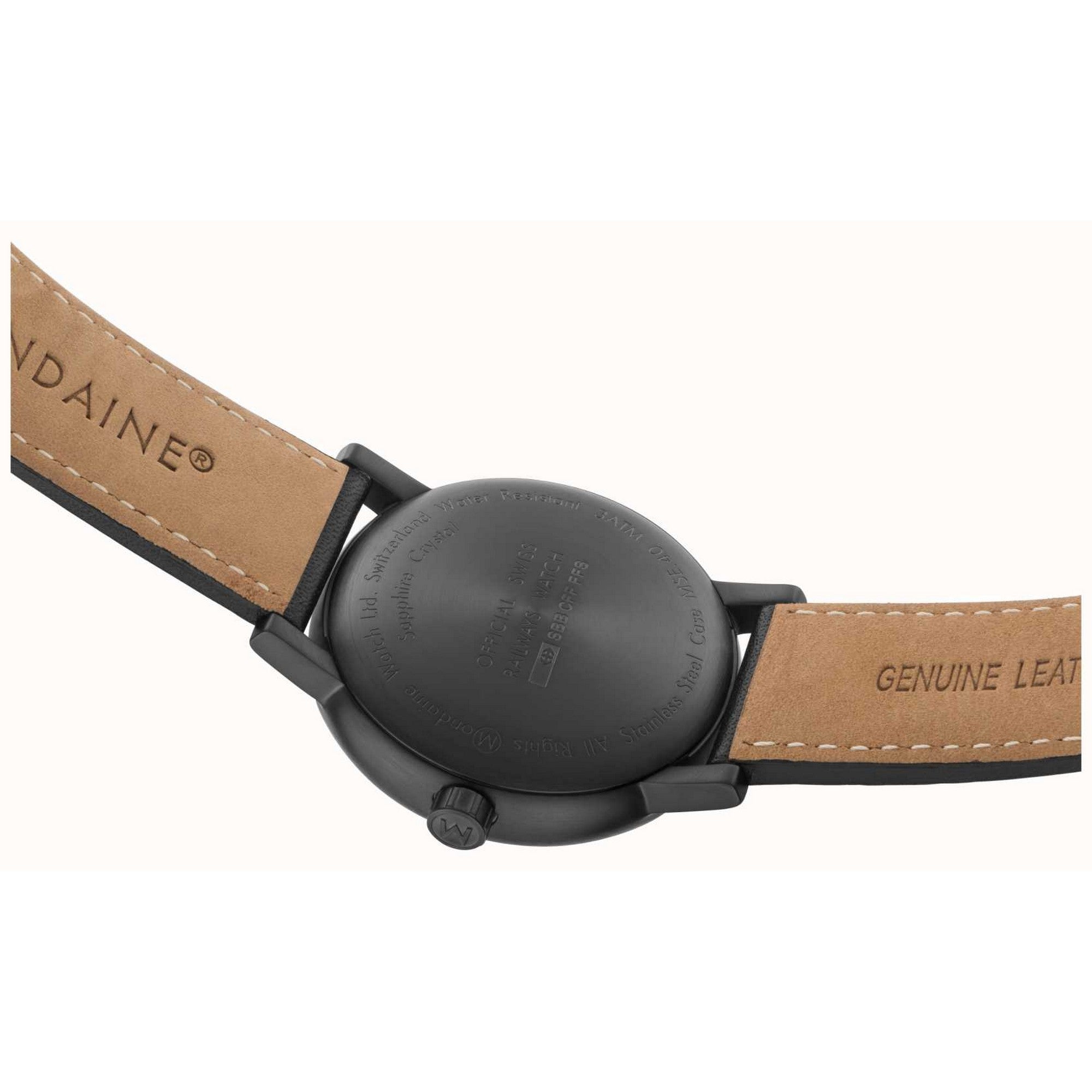 Mondaine EVO2 40mm Black Leather Strap Watch MSE.40111.LB