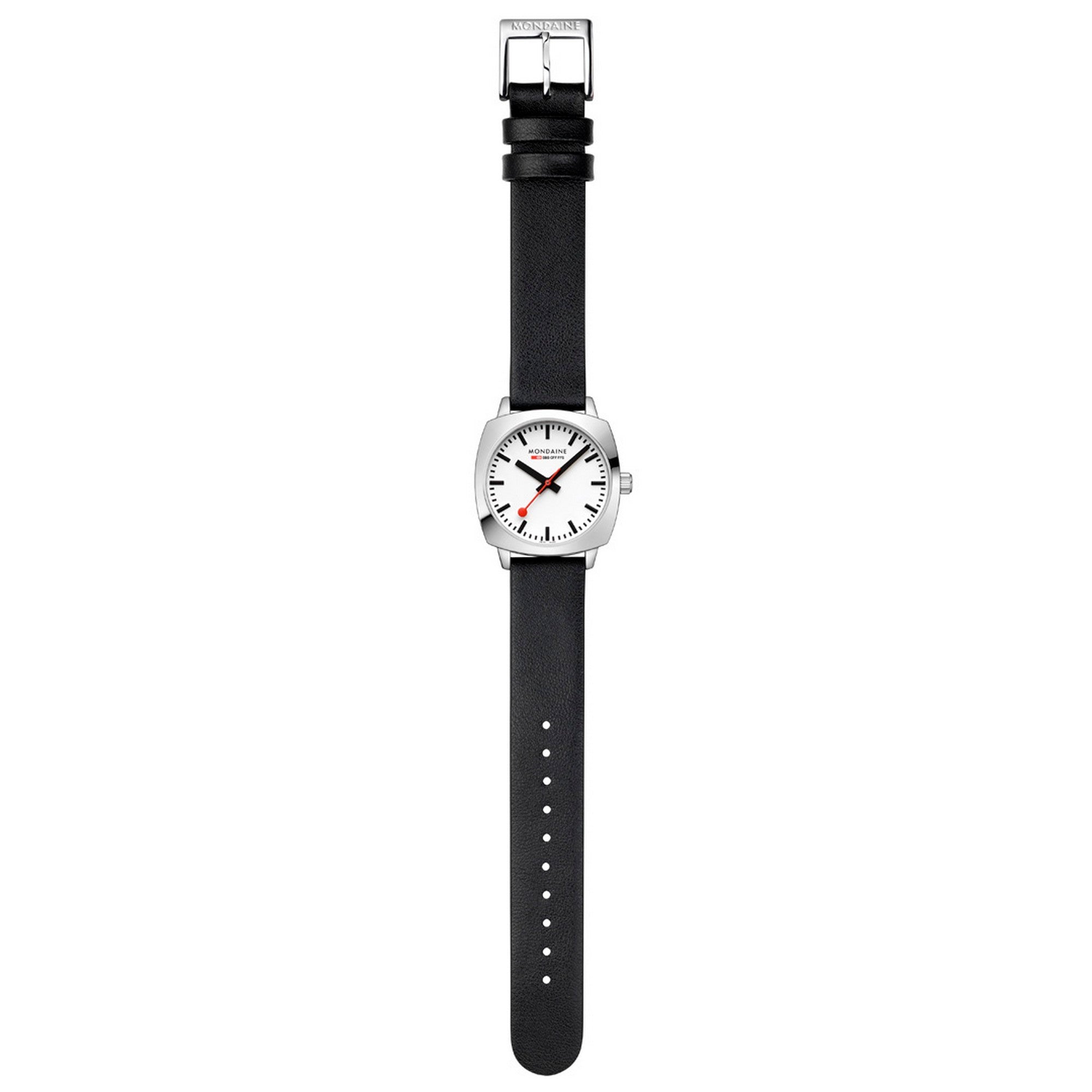 Mondaine 31mm Petite Cushion Vegan Grape Leather Strap Watch MSL.31110.LBV