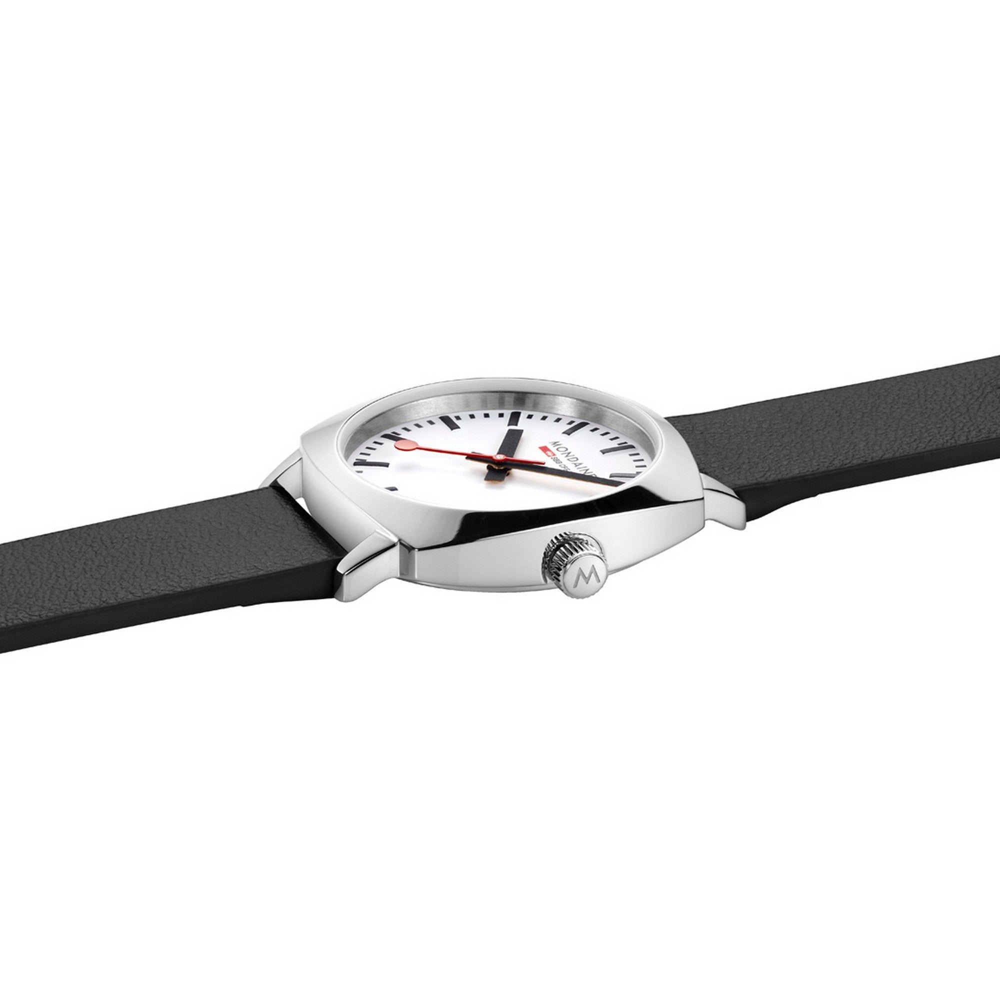 Mondaine 31mm Petite Cushion Vegan Grape Leather Strap Watch MSL.31110.LBV
