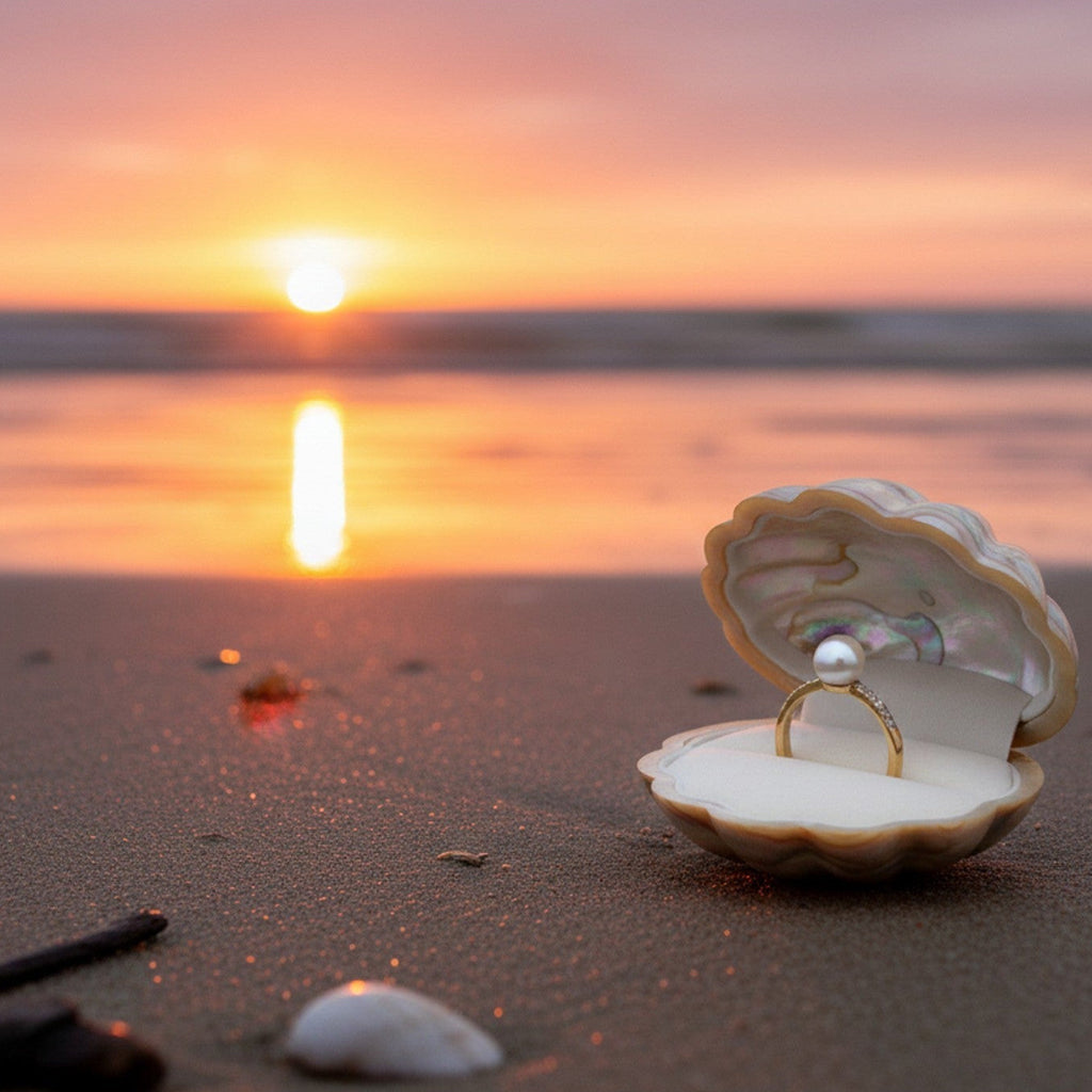 9ct Yellow Gold Cultured Pearl & 0.13pts Diamond Ring ESPDR7-NI23WIT