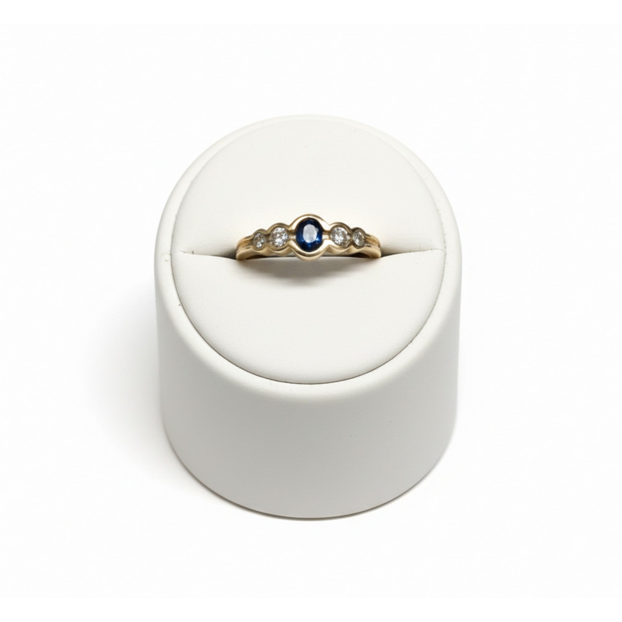 9ct Yellow Gold 0.20ct Diamond & Sapphire Ring PN-1124-020WIT