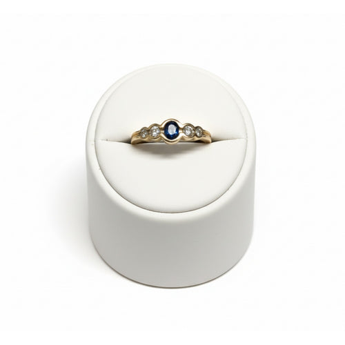 9ct Yellow Gold 0.20ct Diamond & Sapphire Ring PN-1124-020WIT