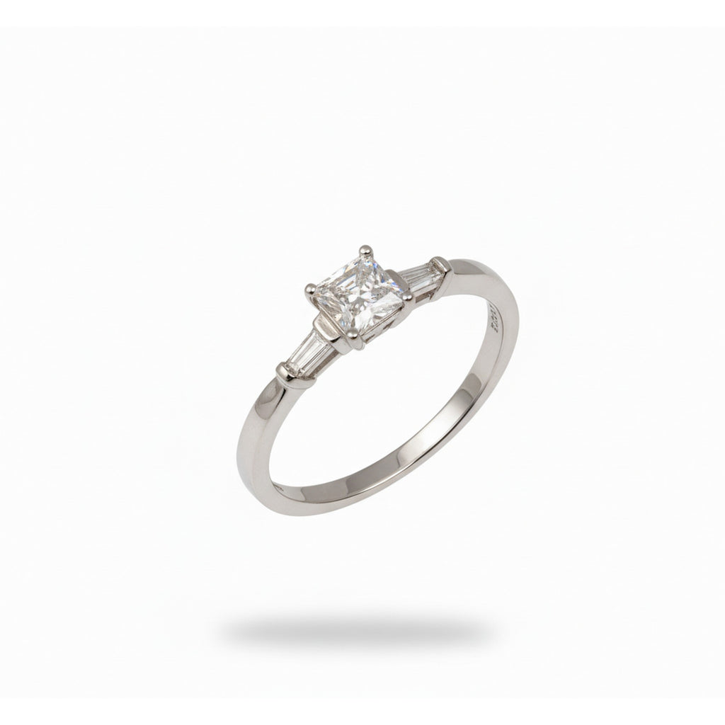 18ct White Gold & 0.46ct Diamond Trilogy Engagement Ring PN-18W46PWIT