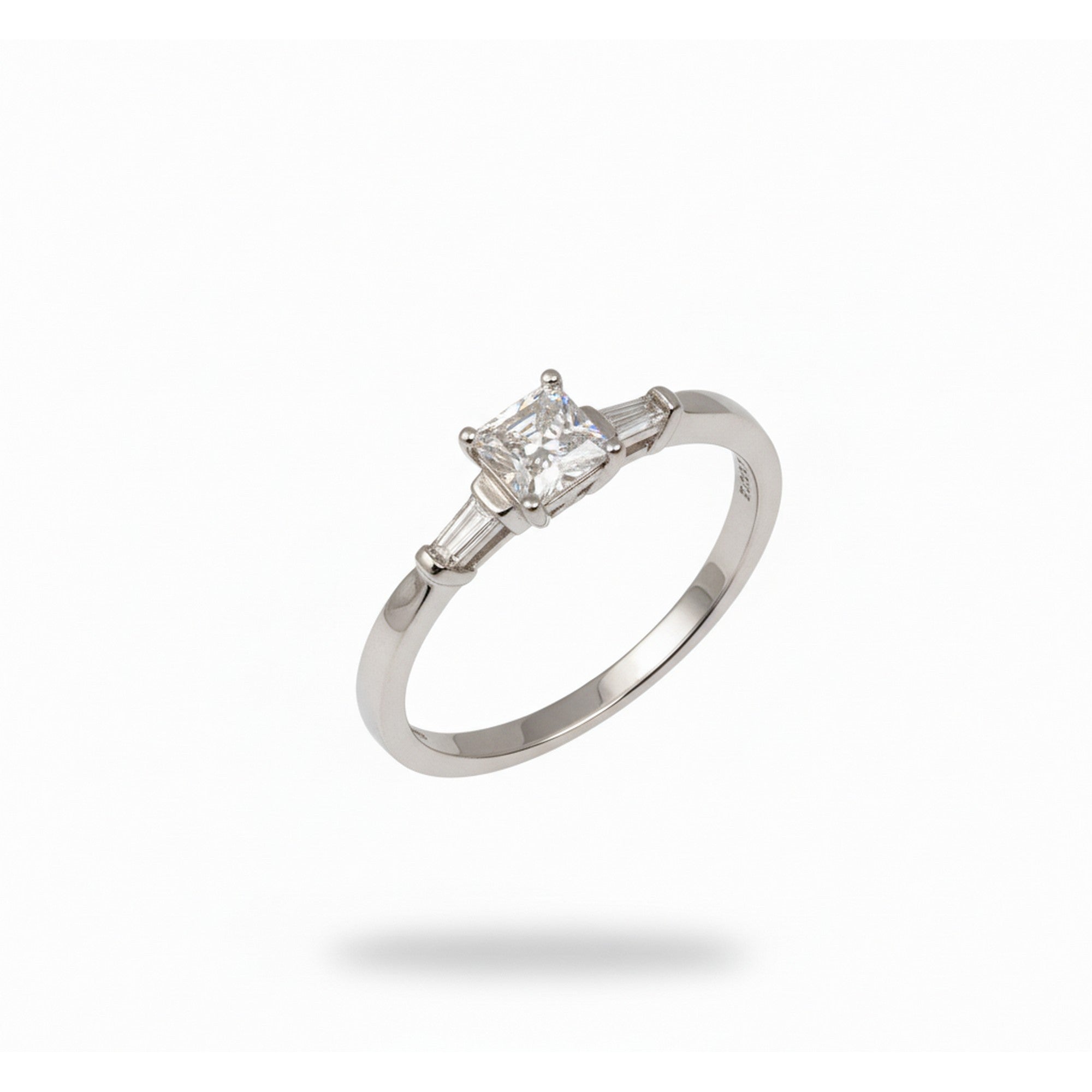 18ct White Gold & 0.46ct Diamond Trilogy Engagement Ring PN-18W46PWIT