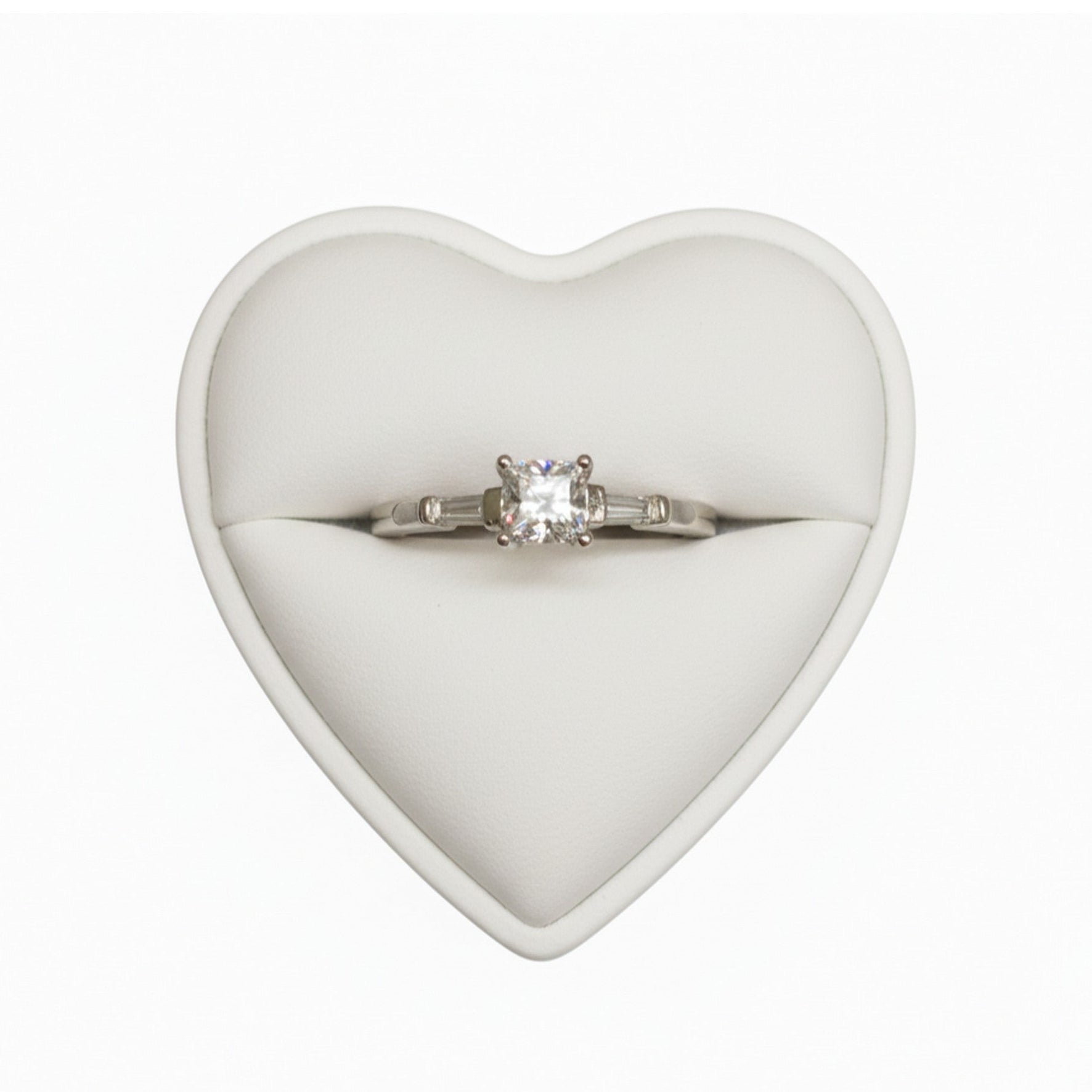 18ct White Gold & 0.46ct Diamond Trilogy Engagement Ring PN-18W46PWIT