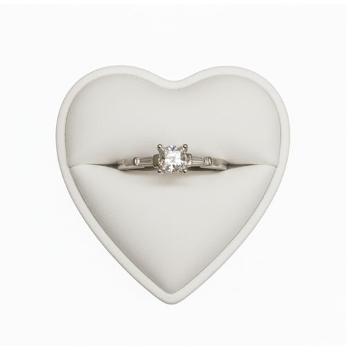 18ct White Gold & 0.46ct Diamond Trilogy Engagement Ring PN-18W46PWIT