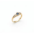 9ct Yellow Gold 0.20ct Diamond & Sapphire Ring PN-1124-020WIT