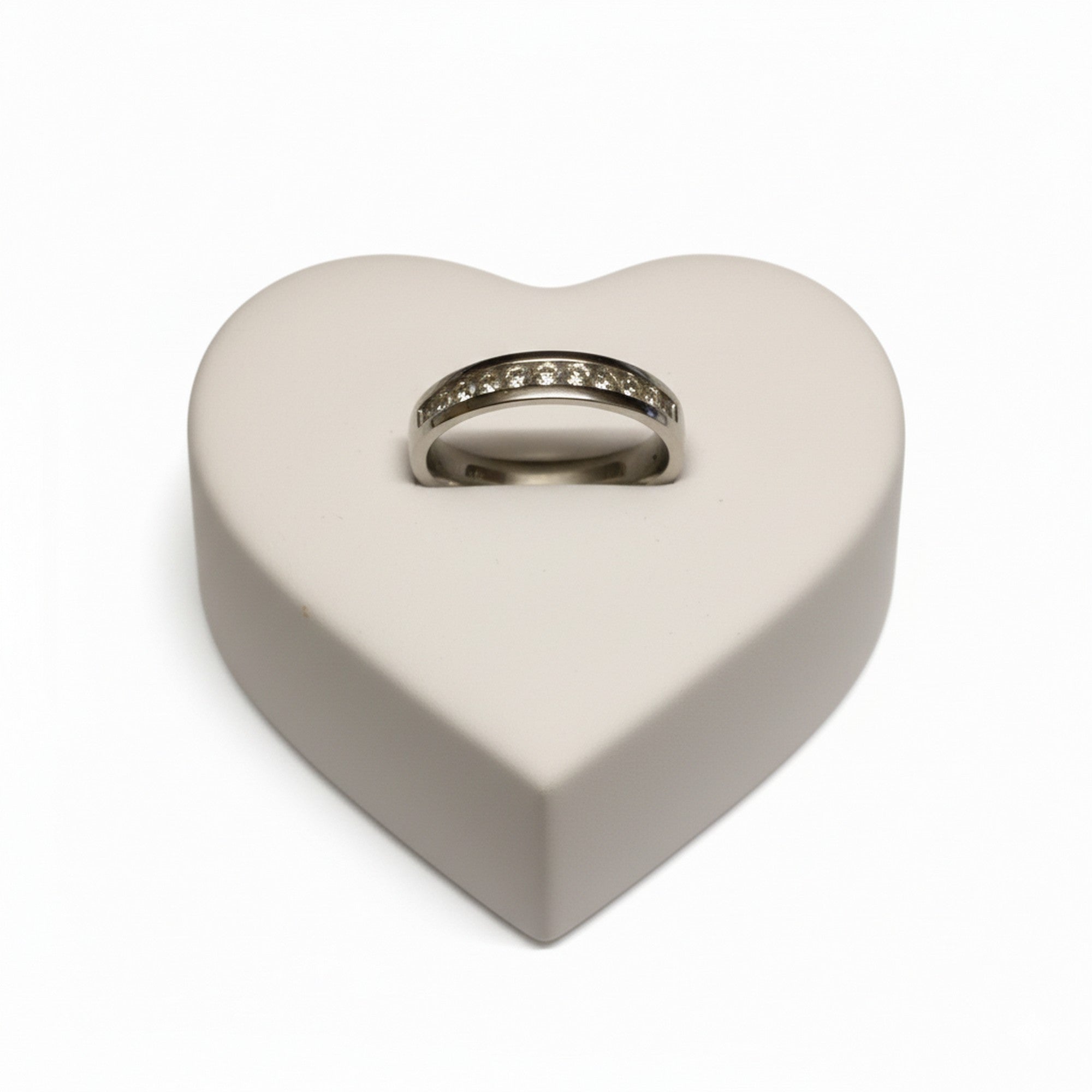 9ct White Gold Princess Cut Channel Set 0.33ct Diamond Half Eternity Diamond Band NW1633