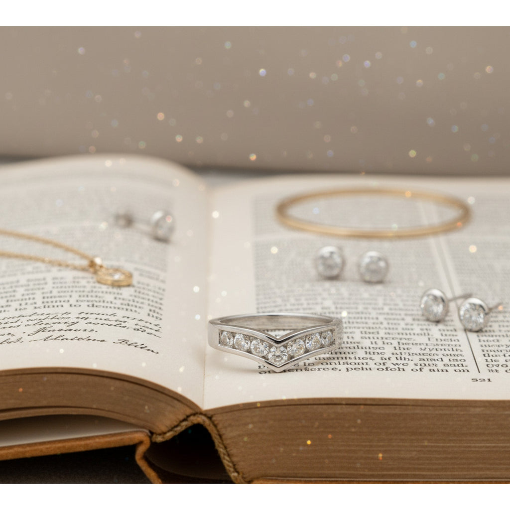 9ct White Gold & Diamond 0.50ct Channel Set Wishbone Ring R5455