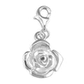 Silver Rose Clip-On Charm 2453