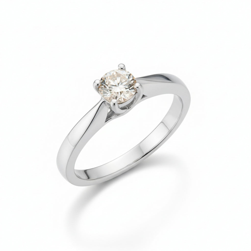 9ct White Gold & 0.31ct Diamond Solitaire Ring R7379A