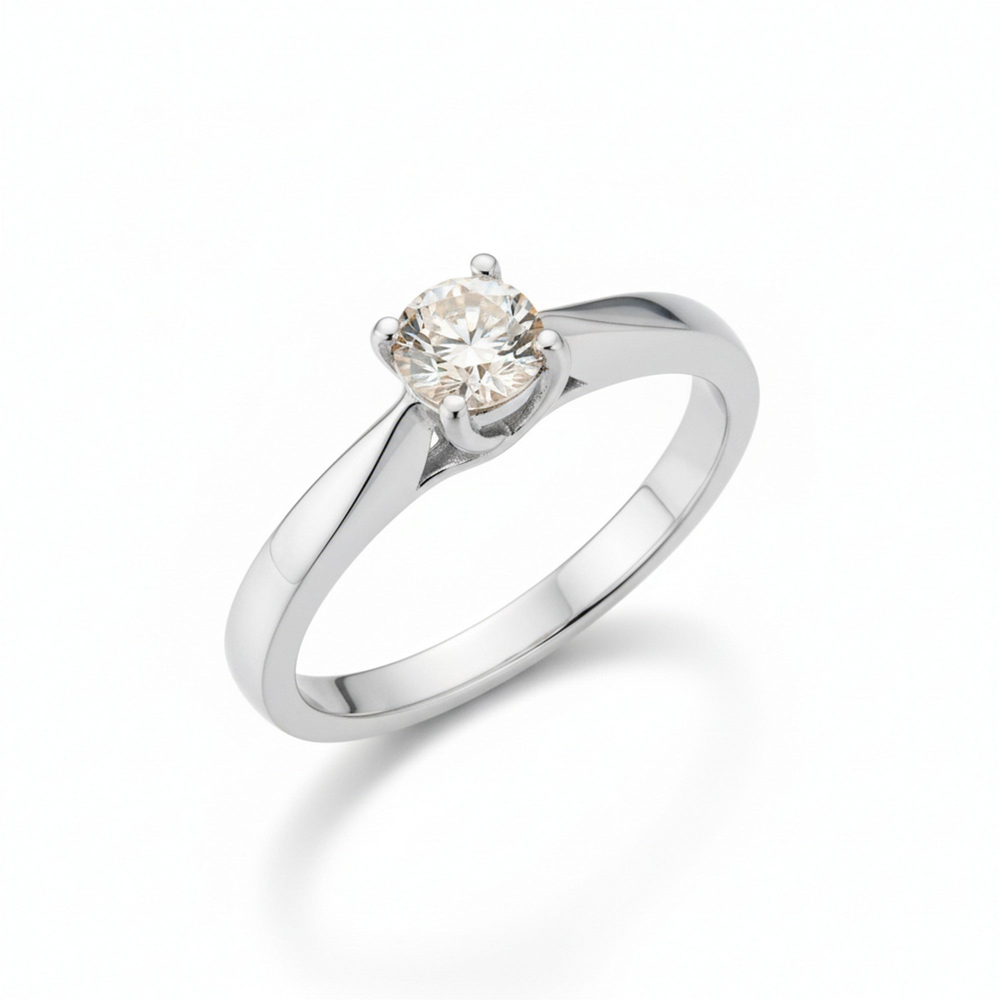 9ct White Gold & 0.31ct Diamond Solitaire Ring R7379A