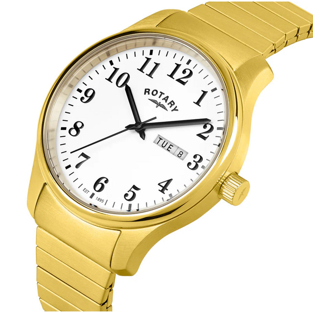 Rotary Gents Heritage Altera S/Steel Gold Plated Expandable Watch RGB05762/18