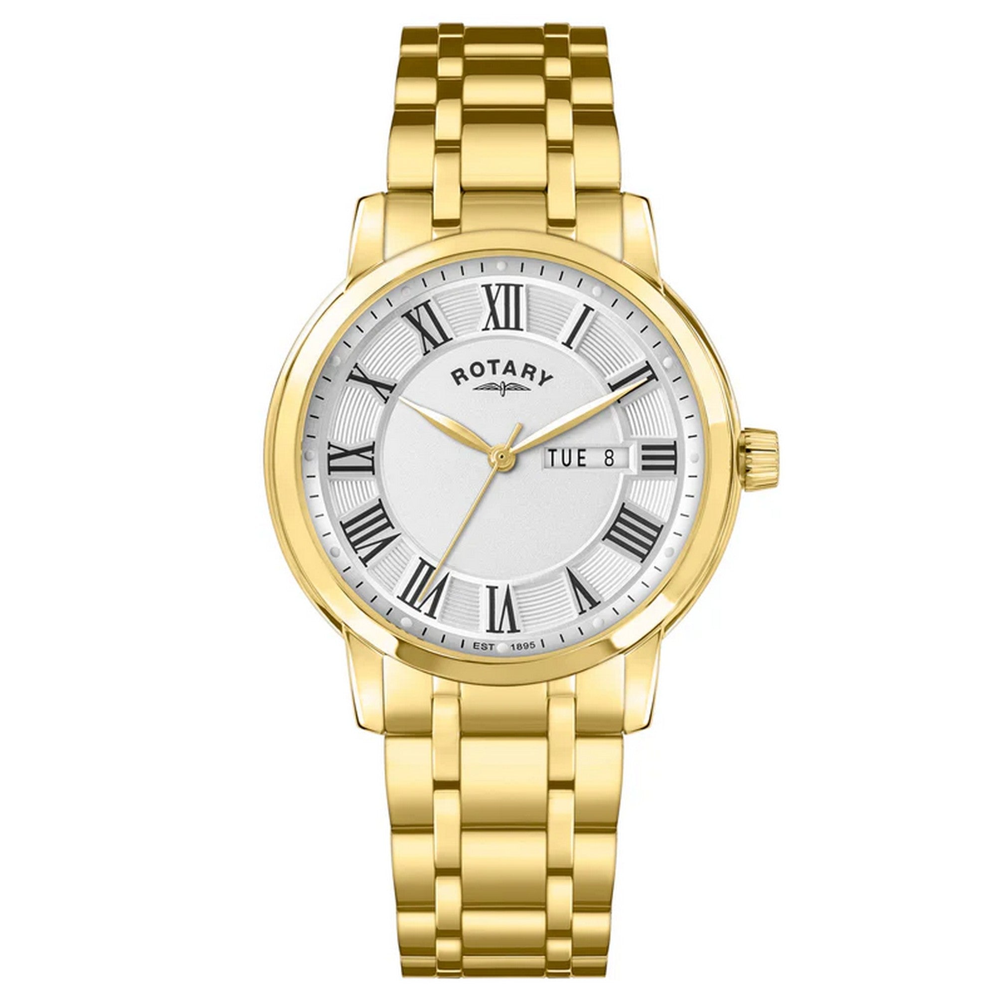 Rotary Gents Heritage S/Steel Gold Plated Watch - RGB10022/70