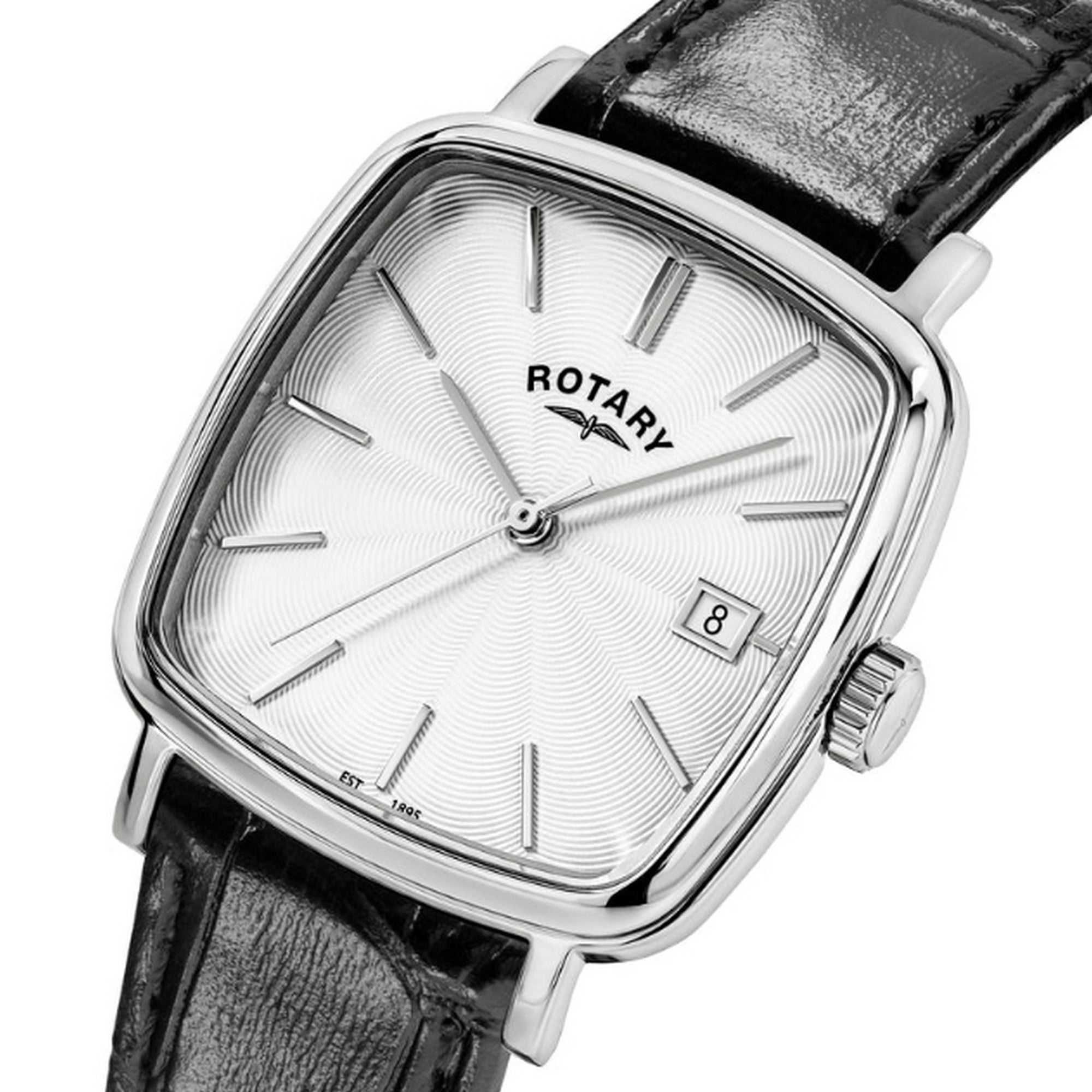 Rotary Gents Heritage Astoria Black Leather Strap Watch RGS05307/08