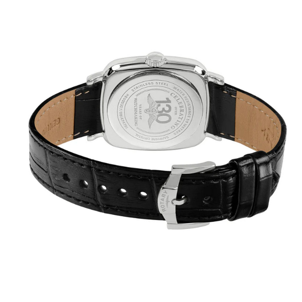 Rotary Gents Heritage Astoria Black Leather Strap Watch RGS05307/08