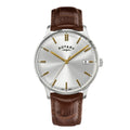 Rotary Gents 1895 S/Steel Brown Leather Strap Watch RGS10011/06