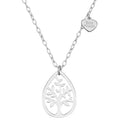 Silver Tree of Life & 'Best Mum' Heart Tag Necklace 11658