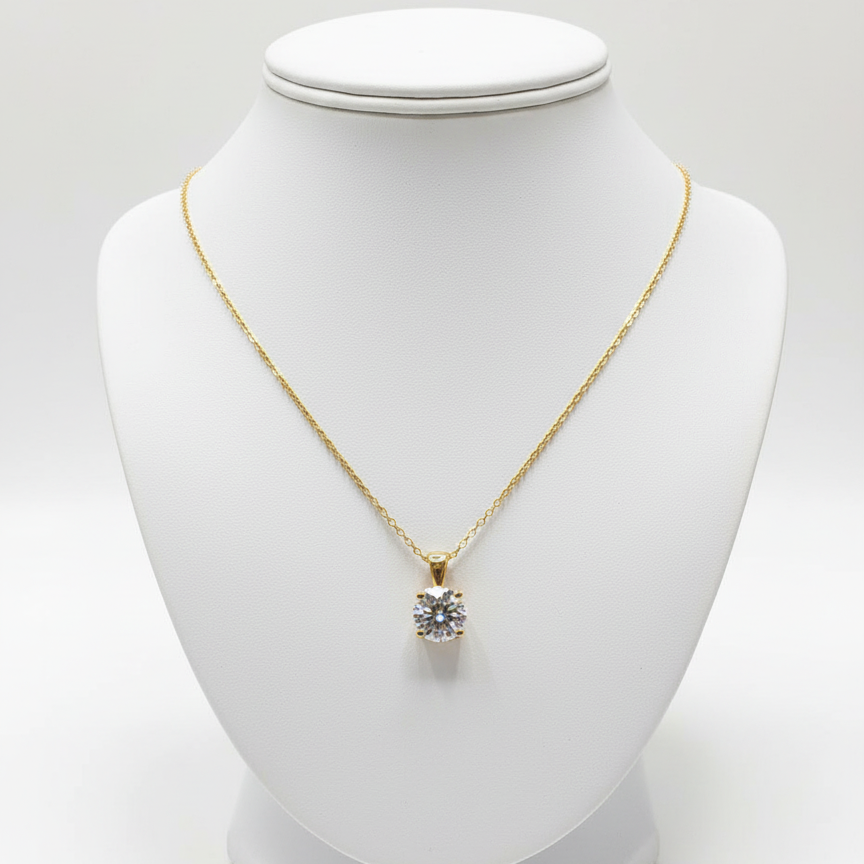 9ct Yellow Gold 1.21ct Lab Grown Diamond Pendant (no chain) SP215240H