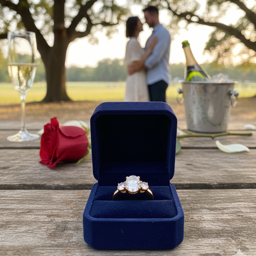 9ct Yellow Gold 2.12cts Round Brilliant & Oval Cut Lab Grown Diamond Ring SR009215H