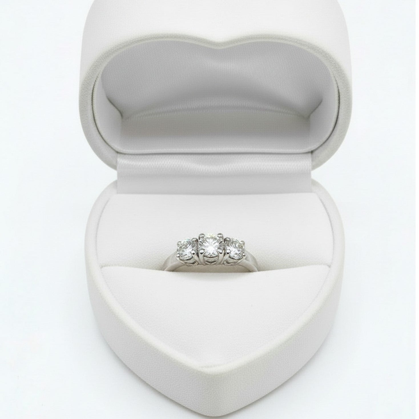 9ct White Gold 1.02ct Trilogy Lab Grown Diamond Ring SR40955H