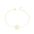 9ct Yellow Gold Plain 'Tree of Life' Bracelet TL-BR655