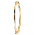 9ct Yellow Gold Ladies Plain Hinged Bangle 8705