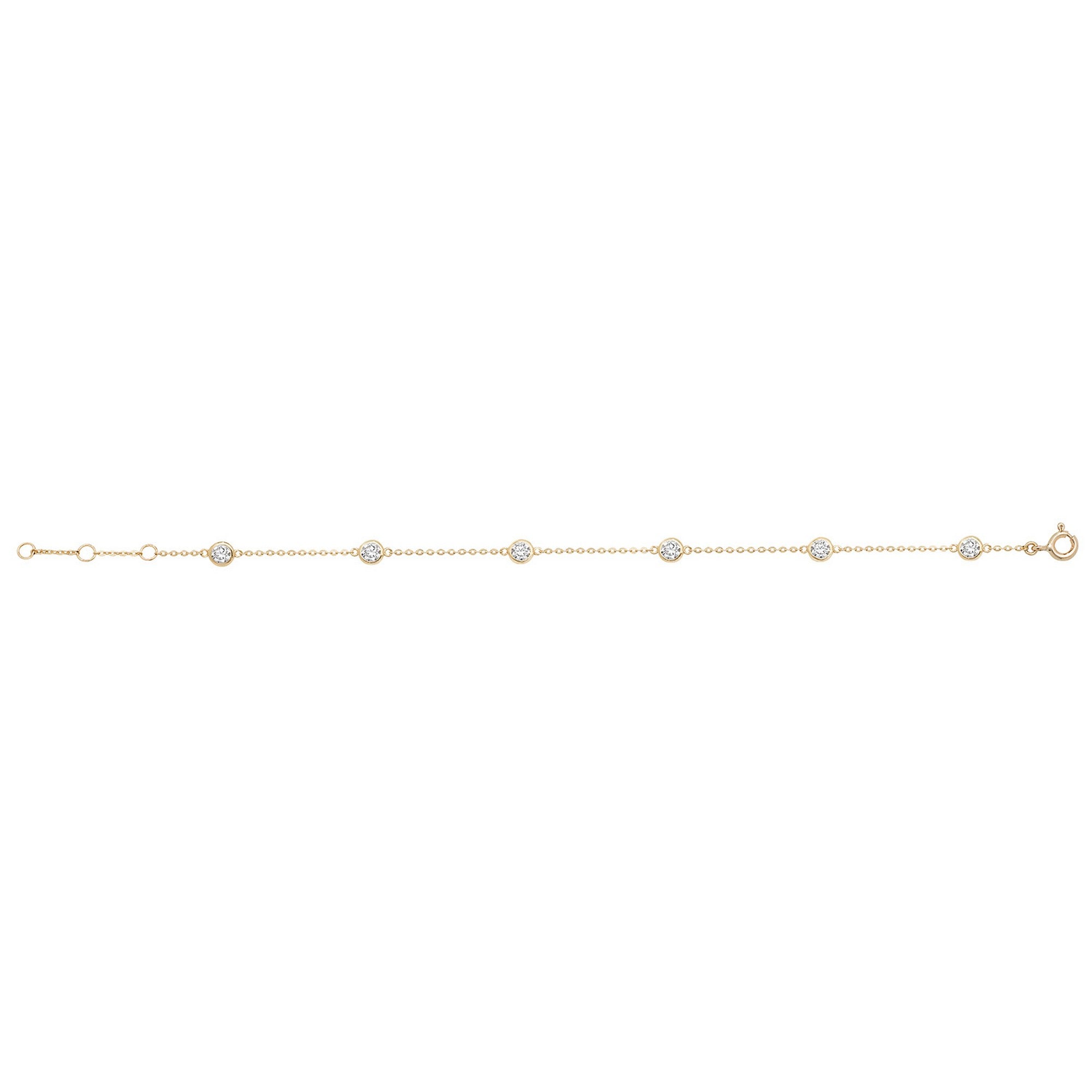 9ct Yellow Gold CZ Bracelet 8719