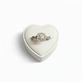 9ct White Gold 0.43ct Diamond Square Halo Cluster Ring 11852