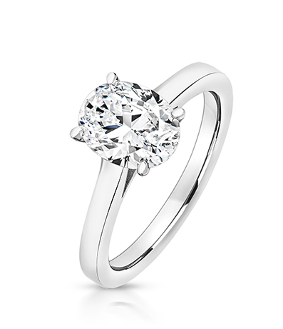 Sterling Silver Oval Cut Cubic Zirconia Ring 12259