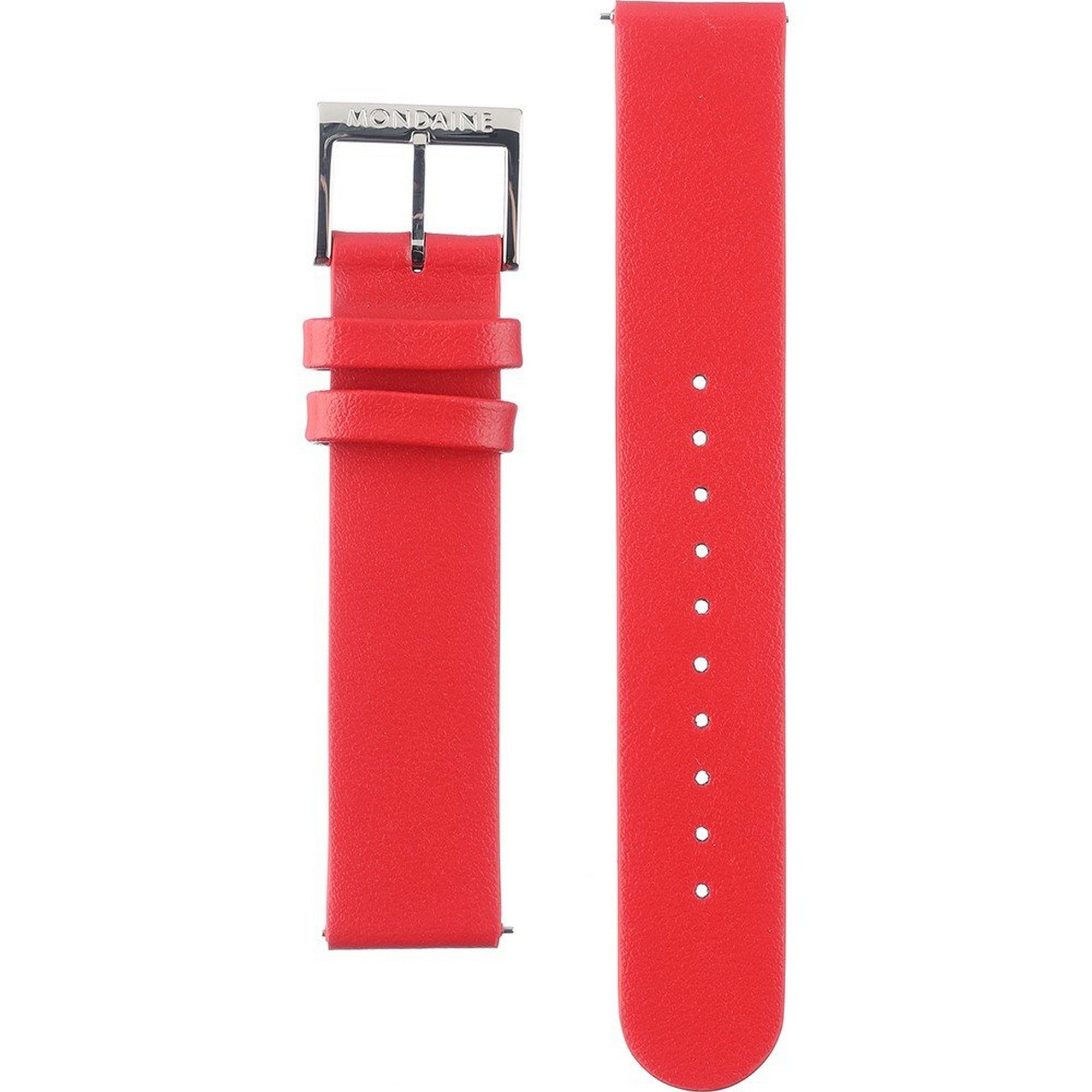 Mondaine 18mm Red Vegan Leather Strap FG3118.30Q