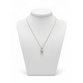 9ct White Gold 0.30pts Diamond Floral Cluster Pendant and Chain NI30DIASOL