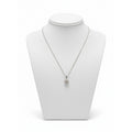 9ct White Gold 0.30pts Diamond Floral Cluster Pendant and Chain NI30DIASOL