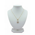 9ct Yellow Gold Aqua and 0.10pts Diamond Pendant and 18" Chain PN010PEND