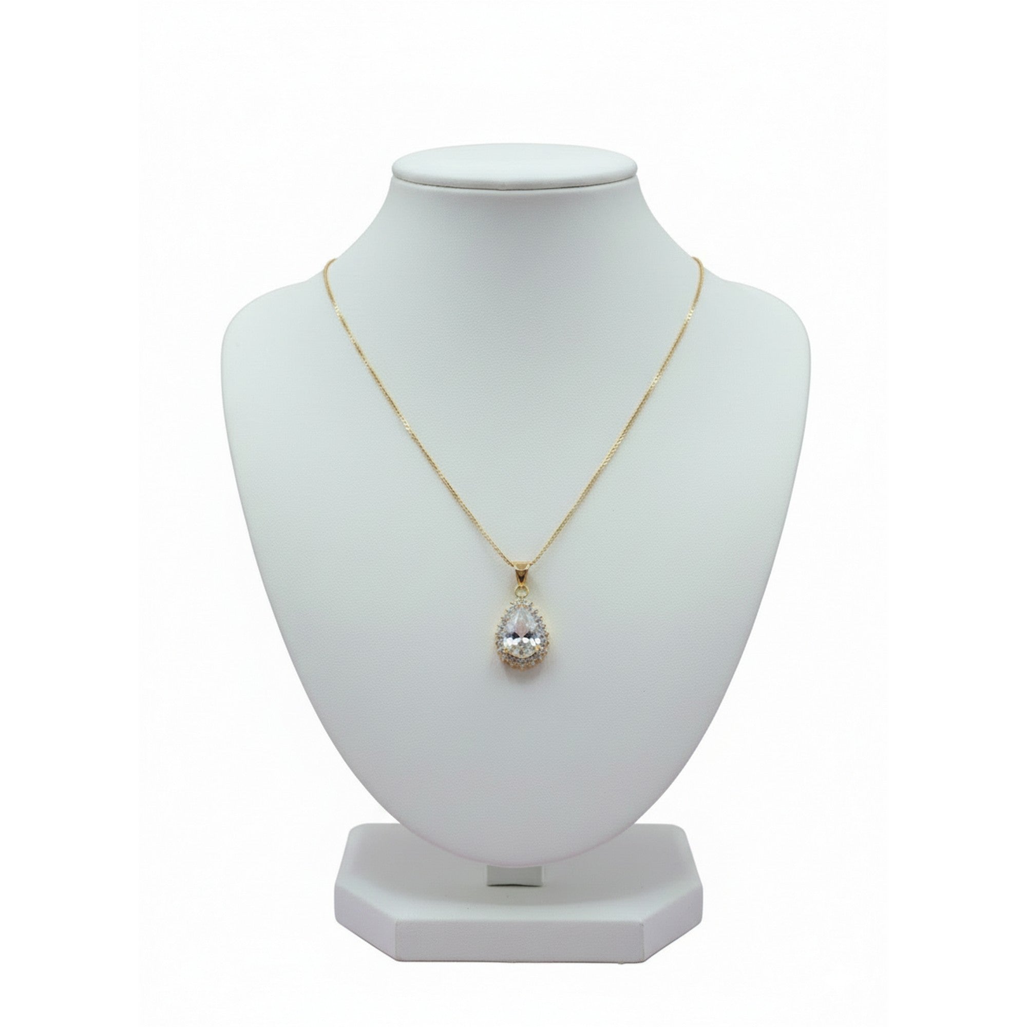 9ct Yellow Gold Aqua and 0.10pts Diamond Pendant and 18" Chain PN010PEND