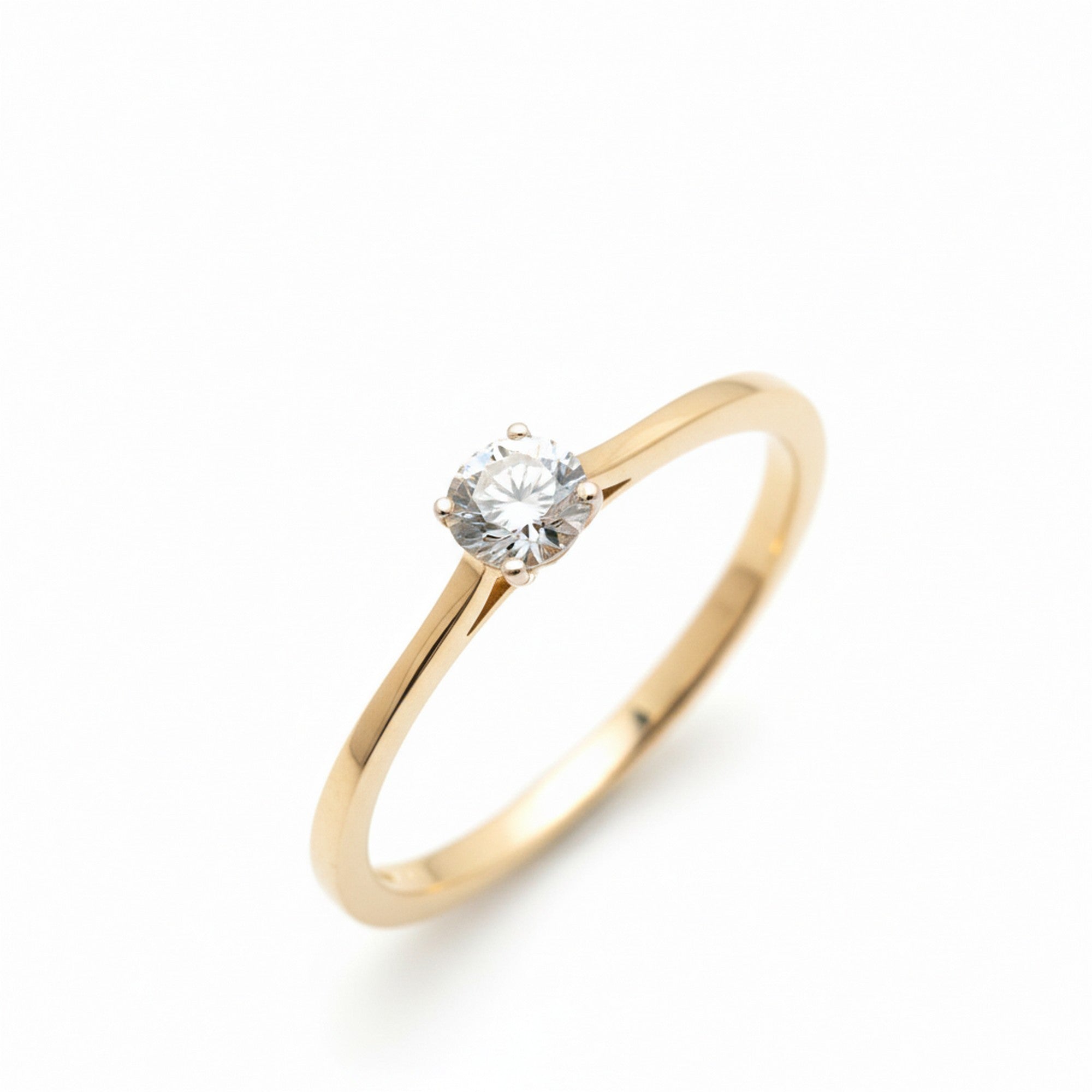 9ct Yellow Gold & 0.30ct Diamond Solitaire Ring R13928A